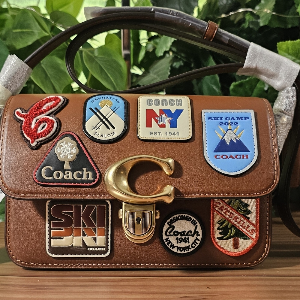 Coach Patches Studio 19 Bag Tan Leather NWT Coach C8078 here on itsasalesworld